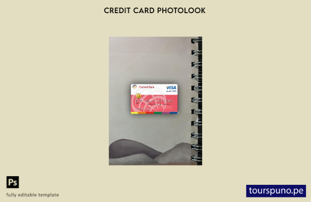 listo para imprimir Plantilla frontal de aspecto fotográfico de Rumania ProCredi
